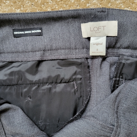 Ann Taylor Loft Outlet Gray Dress Trouser Size 8 - Picture 2 of 3